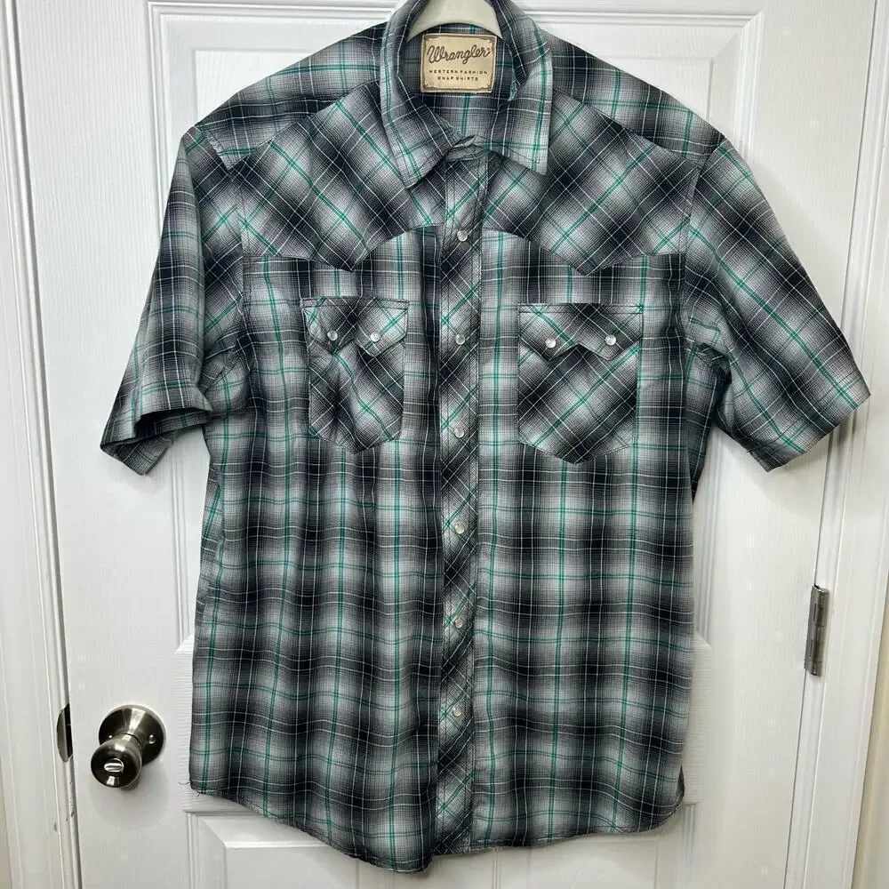 Wrangler Western Snap Shirt Size Large